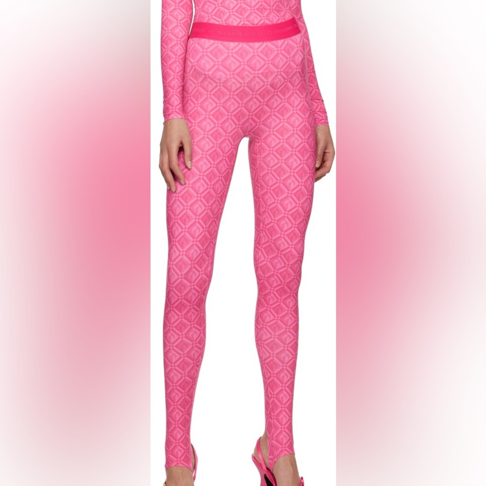 Marine Serre Pink Fuseaux Leggings